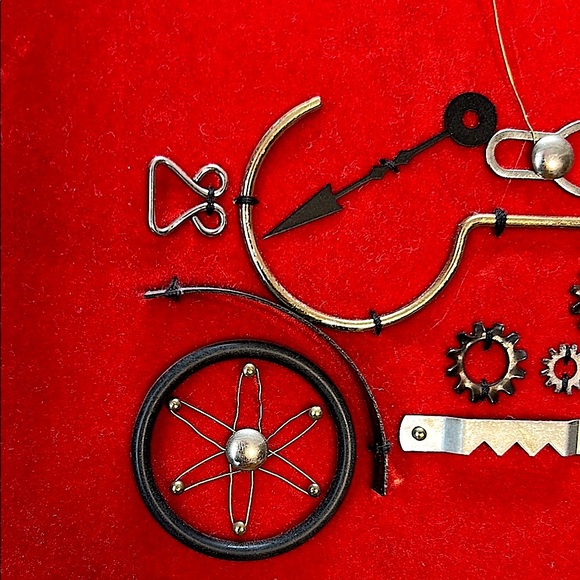 Vintage Steampunk Wall Art | Red Velvet Background | Industrial Chic Steampunk - Picture 8 of 12